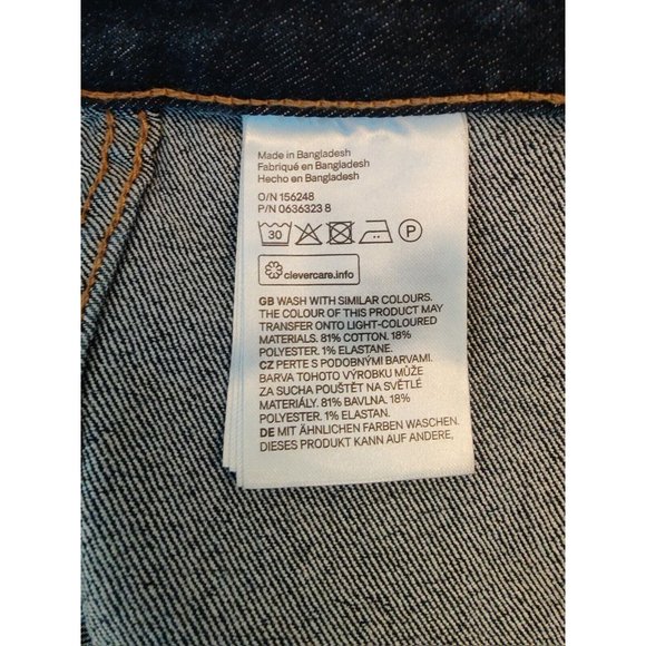 H&M & Denim Women's Navy Blue Denim Jeans Skinny Ankle / High Waist (size 29) - Picture 5 of 8